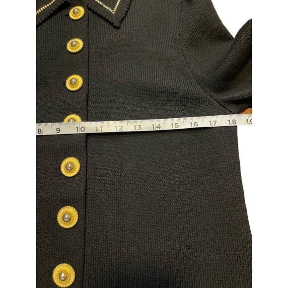 Vintage JSS Black Knit Wear Jacket sz S Wool blend USA Classic Womans - Picture 9 of 13